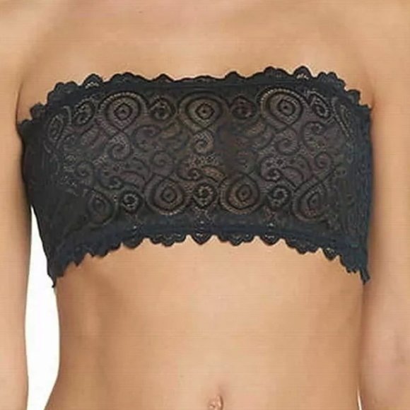 Free People M/L lace Bandeau Bra green New Strapless - Picture 2 of 4